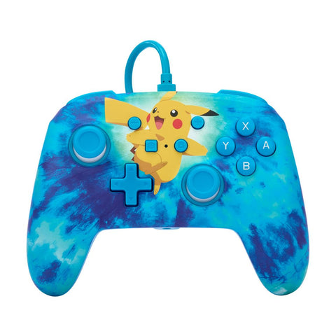Switch Controller Enhanced Wired Power A Pokemon Tie Dyed Pikachu New