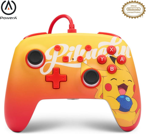 Switch Controller Enhanced Wired Power A Pokemon Berry Happy Pikachu New