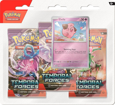 Pokemon Temporal Forces 3 Pack With Cleffa Card