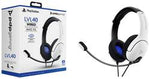 PS4 Headset Wired PDP LVL 40 Stereo White New