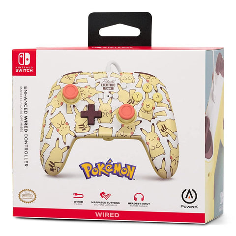 Switch Controller Wired Power A Pikachu Blush New