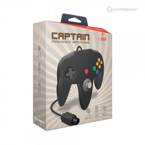 N64 Controller Hyperkin Captain Premium Black New