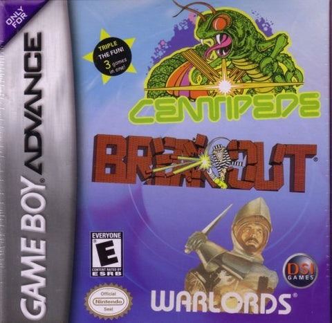 Centipede Breakout Warlords Gameboy Advance Used Cartridge Only