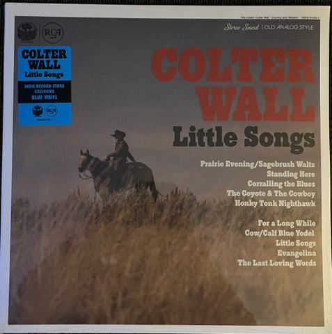 Colter Wall - Little Songs (Indie Exclusive Blue) Vinyl New