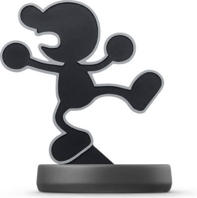 Amiibo Super Smash Bros Mr. Game & Watch With 3 Extra Poses Used