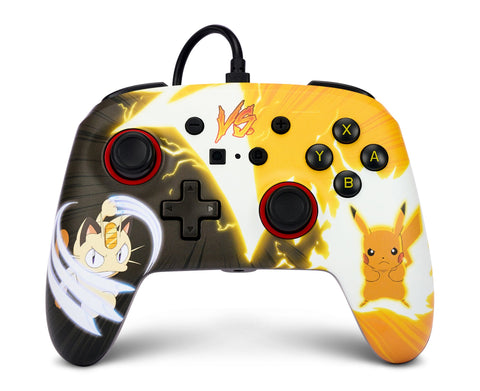 Switch Controller Wired Power A Pikachu vs Meowth New