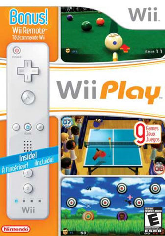 Wii Play Bundle with Game & Wiimote Wii Used
