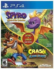 Spyro Reignited Trilogy and Crash Nsane Trilogy Game Bundle PS4 Used