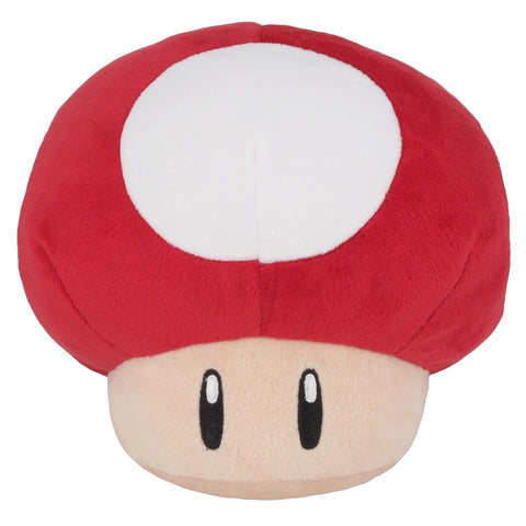 Super Mario - Red Super Mushroom 6" Plush New