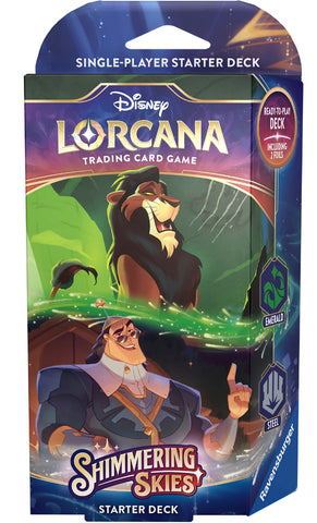 Disney Lorcana Shimmering Skies Starter Deck Scar & Kronk New