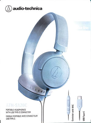 Audio-Technica ATH-S120C USB-C On-Ear Headphones New