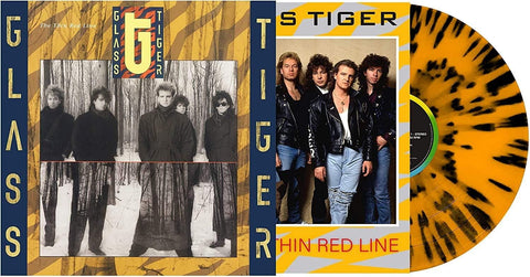 Glass Tiger - Thin Red Line (Orange Black Splatter) Vinyl New