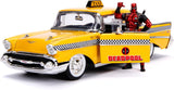 Marvel - Die Cast Deadpool & 1957 Chevrolet Bel Air Vehicle New