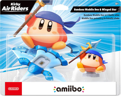 Amiibo Kirby Air Riders Bandana Waddle Dee + Winged Star Amiibo New