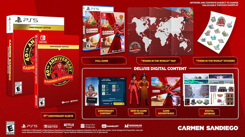 Carmen Sandiego 40th Anniversary Edition Switch New