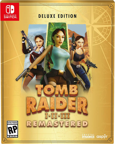 Tomb Raider I-II-III Remastered Starring Lara Croft Deluxe Edition Switch Used