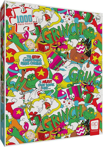 Dr. Seuss Grinch Poppin 1000 Piece Puzzle New