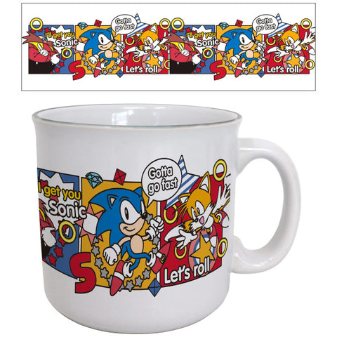 Sonic 3 Panels Eggman Sonic & Tails Ceramic Mug New