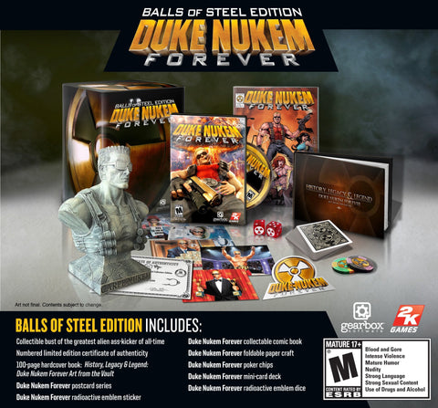 Duke Nukem Forever Balls of Steel Edition 360 Used (missing sticker)