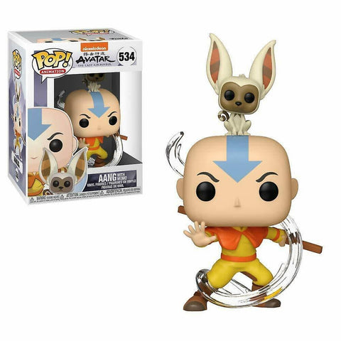 Funko Pop Animation Avatar the Last Airbend Aang with Momo New