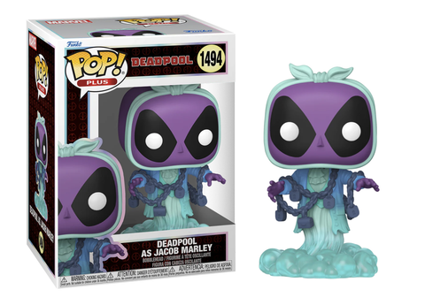 Funko Pop Plus Deadpool as Jacob Marley Figures New