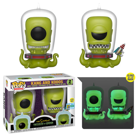 Funko Pop Television The Simpsons Treehouse Of Terror Kang & Kodos Glow In The Dark New