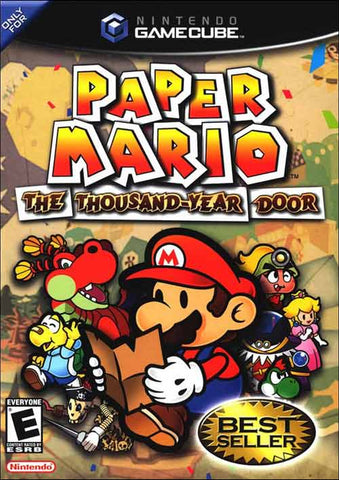 Paper Mario Thousand Year Door No Manual GameCube Used (slight wear to artwork)