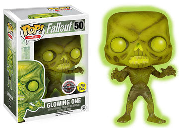 Funko Pop Games Fallout Glowing One Glows In The Dark Sticker Residue On Box Bottom New