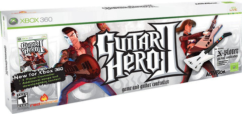 Guitar Hero 2 Game & Guitar Bundle in box 360 Used