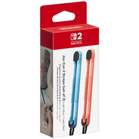 Switch 2 Conrtoller Joy-Con 2 Straps (set of 2) Light Blue Light Red New