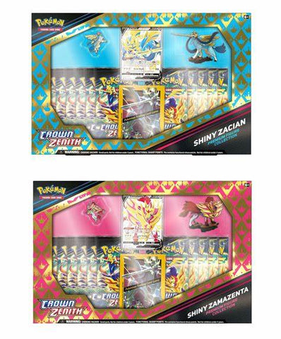Pokemon Crown Zenith Premium Figure Collection Shiny Zacian or Shiny Zamazenta New
