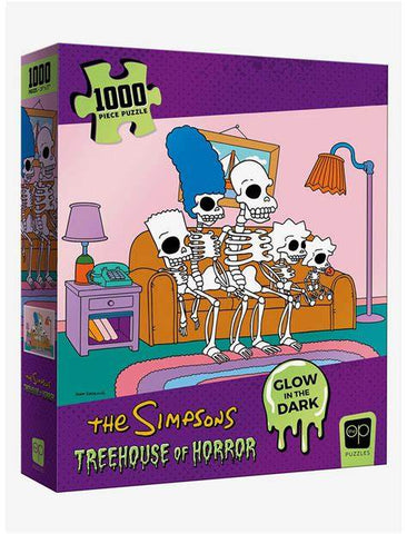Simpsons Treehouse Of Horror Glow In The Dark 1000 Piece Puzzle New