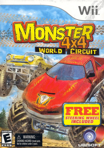 Monster 4X4 World Circuit with Wheel Wii New