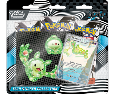 Pokemon Black Bolt Tech Sticker Collection 3 Pack - Reuniclus Card New