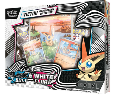 Pokemon Black Bolt & White Flare Illustration Collection Victini New