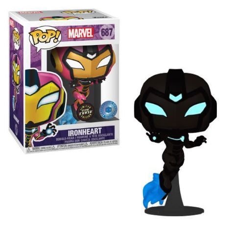 Funko Pop Marvel Iron Heart (Glow Chase) New