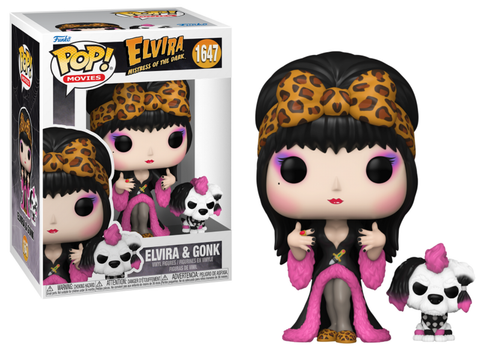 Funko Pop Movies Elvira & Gonk Figure New