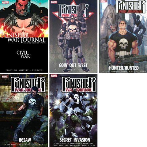 Punisher War Journal Bundle Complete  Vol 1 - 5 Trade Paper Back Used