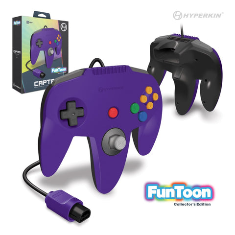 N64 Controller Hyperkin Captain Premium FunToon Purple New