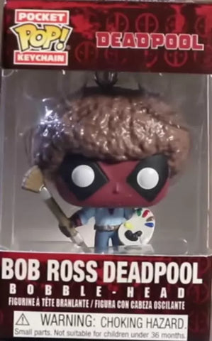 Funko Pop Keychain Deadpool Bob Ross Deadpool New