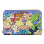 Loungefly Nickelodeon Nick 90s Allover Print Zip-Around Wallet New