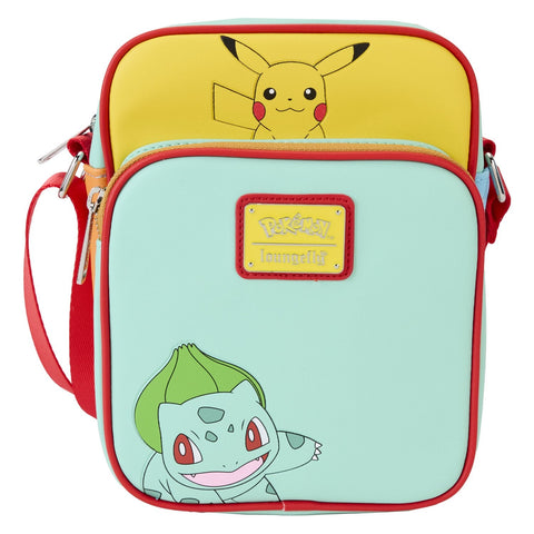 Loungefly Pokémon Color Block Starters Crossbody Bag New