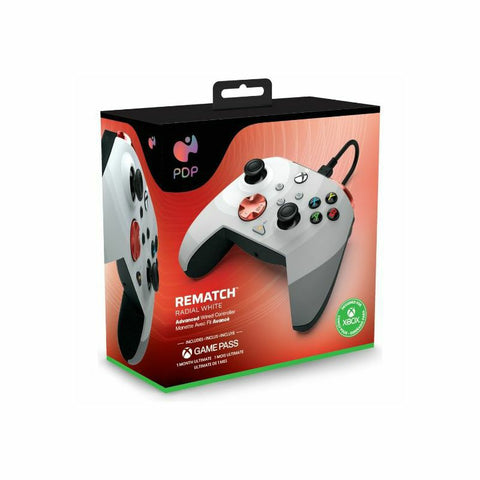 Xbox One Controller Wired PDP Radial White Includes 1 Month Game Pass New