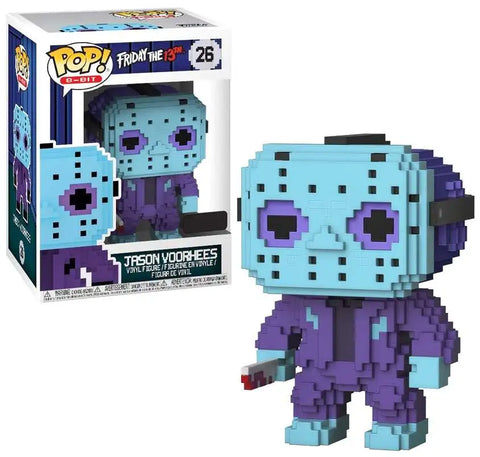 Funko Pop 8-Bit Friday The 13th Jason Voorhees Some Sticker Residue On Box Bottom Used