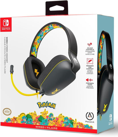 Power A Wired Switch Pokemon Kanto Friends Headset New