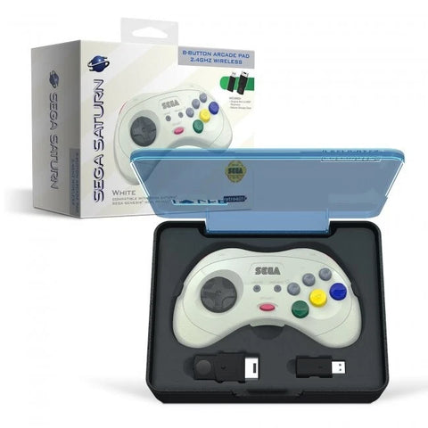 Saturn Wireless Controller RetroBit Sega White New