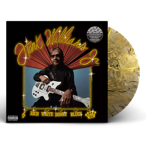 Hank Williams Jr. - Rich White Honky Blues (Indie Exclusive Gold & Black Splatter) Vinyl New