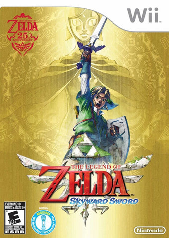 Zelda Skyward Sword Bundle with Game & Gold Wiimote Wii Used