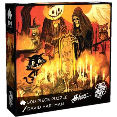 Halloween At The Cemetery 500 Piece Puzzle New
