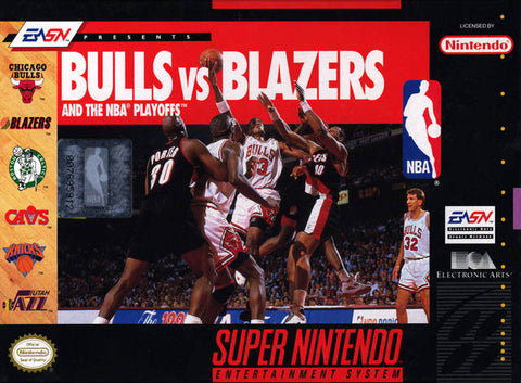 Bulls vs Blazers & the NBA Playoffs SNES Used Cartridge Only